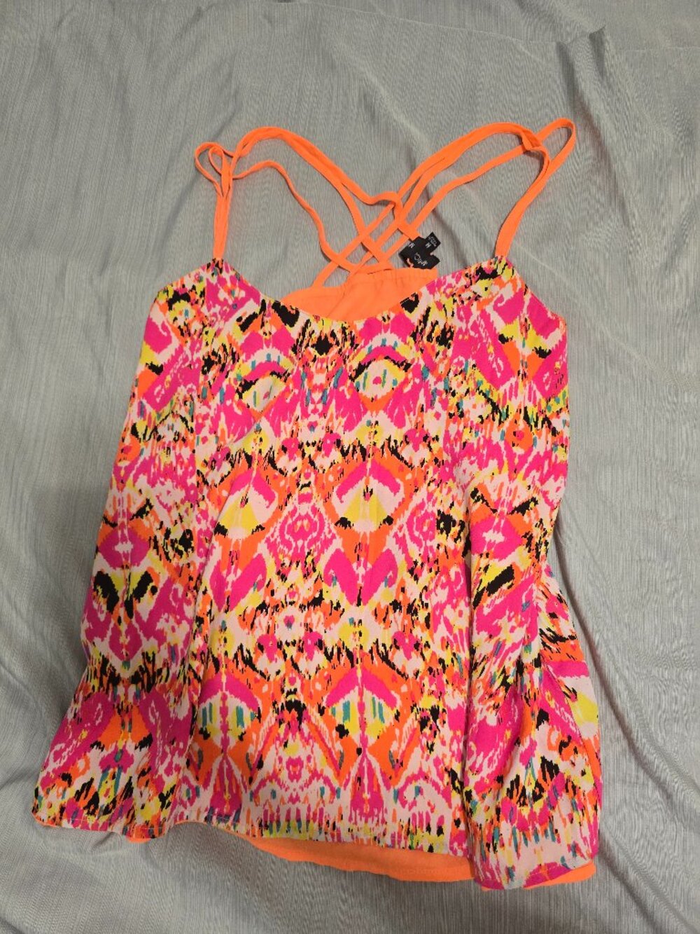 My Michelle Brand orange and pink reversible top